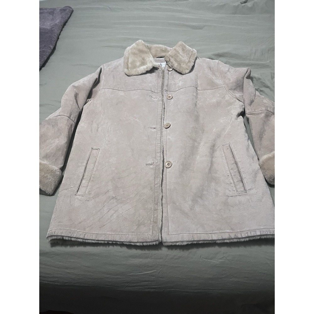 Rino& Pelle Vegan Suede Sherpa Lined Rancher‎ Jacket Large